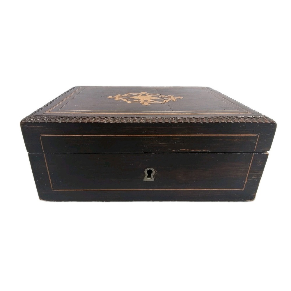 19th Century English Inlaid Sewing Box, 1870-1880